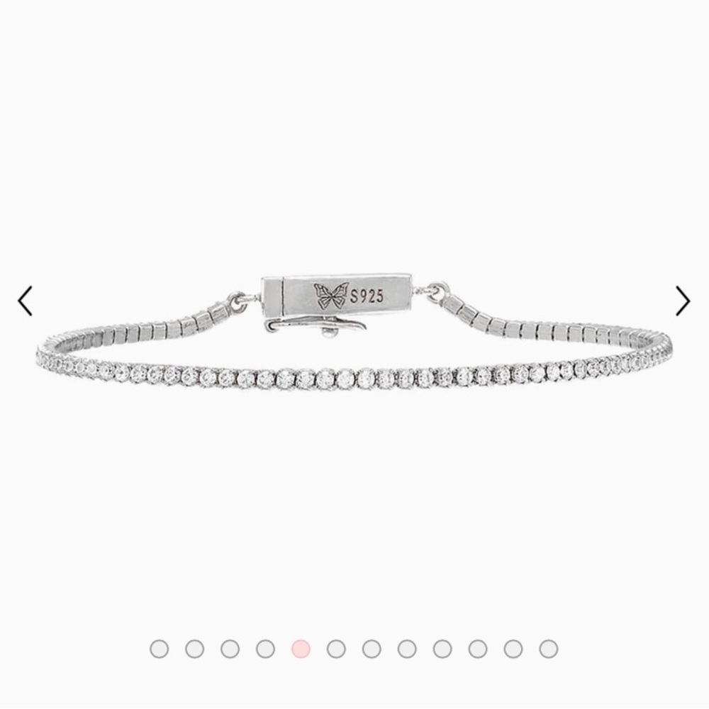 Classic Thin Tennis bracelet by Adina Eden